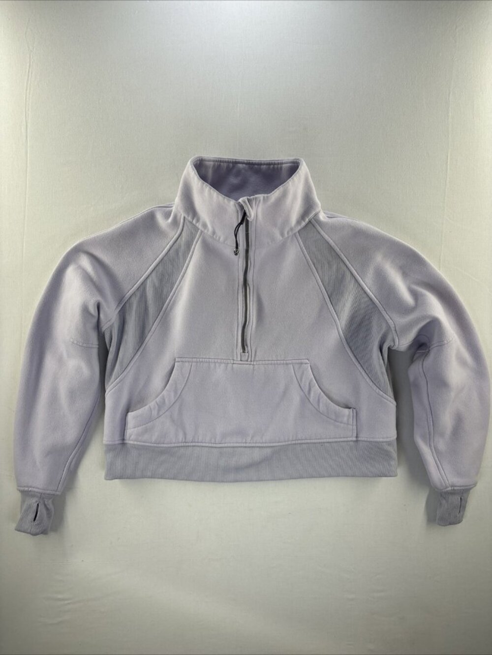 Lululemon Scuba Sweater Womens Size 6 Purple Lavender‎ Half Zip Cropped Fleece
